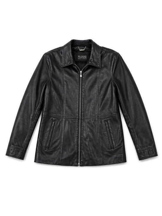 Wilsons Leather Jackets & Blazers - Wilsons Leather Women's Black Zip Up Jacket, Size Large